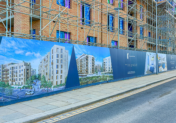 ACM Dibond Printed Hoarding Panels for The Triangle