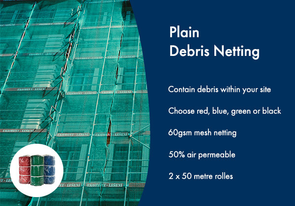 Image highlighting the benefits of plain debris netting