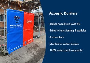 Image of acoustic noise barriers with a list of key benefits