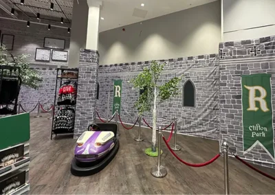 Custom banners branded and on display for The Reytons