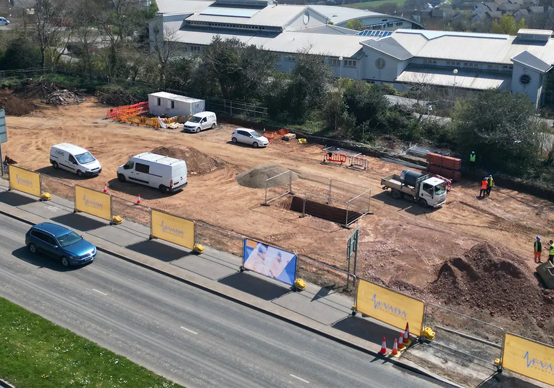 Image of Heras fence covers installed at a Nevada Construction site
